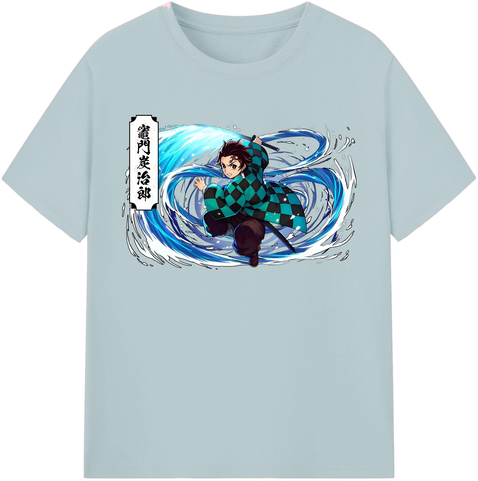 （画像用） 鬼滅の刃 竈門 炭治郎／かまど たんじろう Kamado Tanjirou 綿100％半袖Tシャツ（フロントプリント）